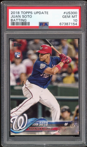 2018 Topps Update #US300 Juan Soto Rookie RC Nationals Padres PSA 10 GEM MINT