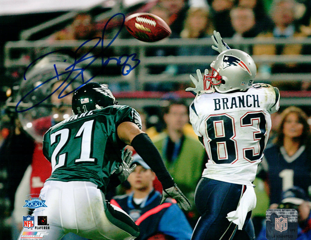 Deion Branch New England Patriots Signed Autographed 8x10 Photo SB