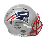 Mac Jones New England Patriots Signed FS Speed Authentic 1st/2x Champ Helmet JSA