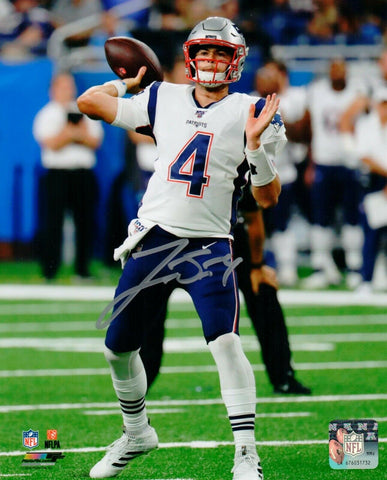 Jarrett Stidham New England Patriots Signed 8x10 Photo Rookie Throwing JSA