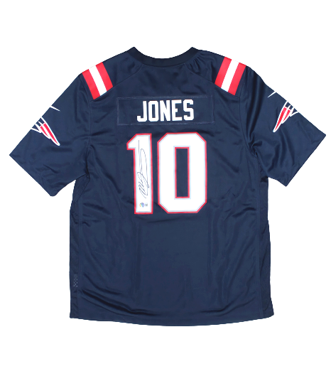 Mac Jones New England Patriots Signed Navy Nike Replica Game Jersey BA –  Diamond Legends Online