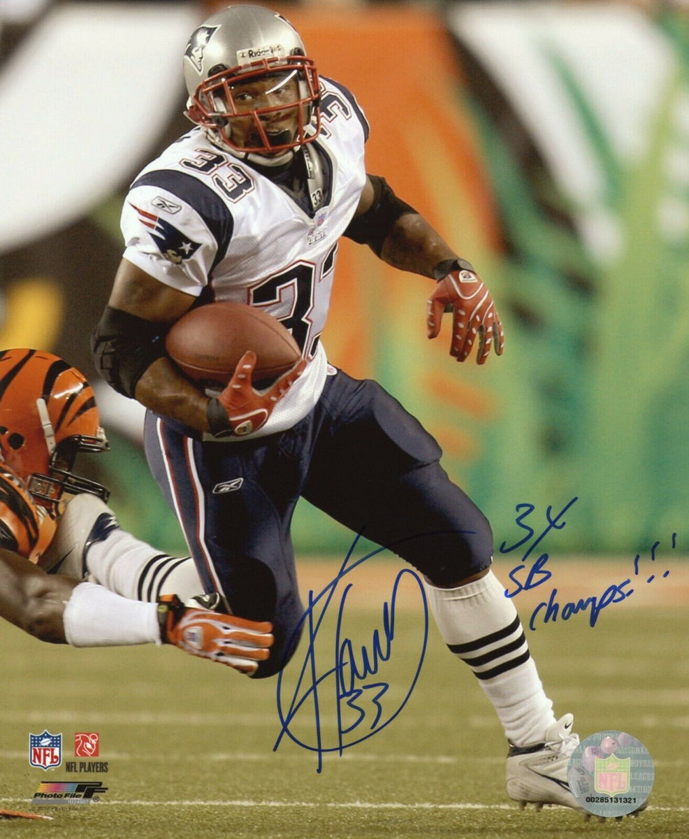 Kevin Faulk New England Patriots Signed 8x10 3x SB Champs Insc Patriot ...