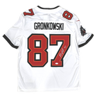 Rob Gronkowski Tampa Bay Buccaneers Signed White Nike Limited Jersey JSA