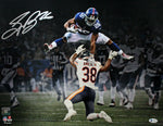 Saquon Barkley New York Giants Signed 16x20 Spotlight Hurdle Fanatics Photo BAS