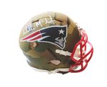 Willie McGinest New England Patriots Signed Camo Mini Helmet Pats Alumni COA