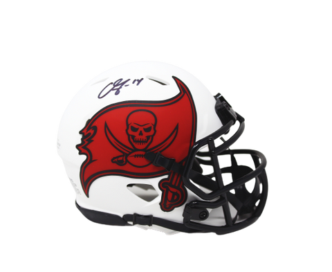 Chris Godwin Tampa Bay Buccaneers Signed Authentic Lunar Mini Helmet BAS