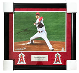 Shohei Ohtani Angels Signed Pitching 16x20 Matted & Framed Photo Fanatics & MLB