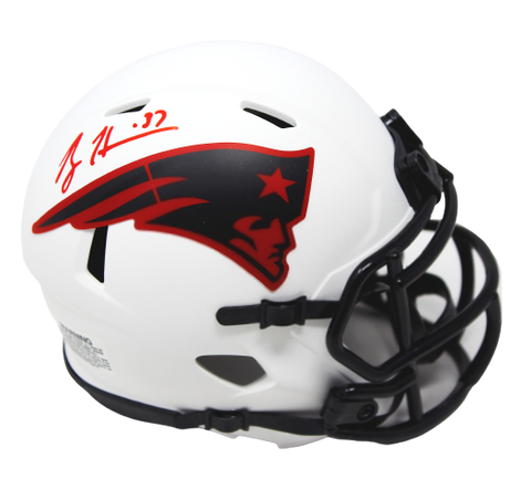 Rodney Harrison New England Patriots Signed Lunar Mini Helmet Pats Alumni COA