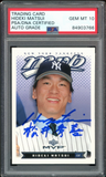 2003 Upper Deck MVP Hideki Matsui RC English/Kanji Name PSA/DNA Auto GEM MINT 10