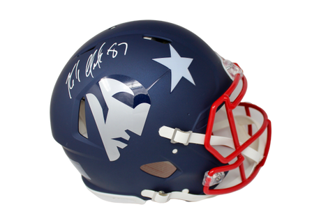 Rob Gronkowski New England Patriots Signed Full Size Authentic AMP Helmet JSA
