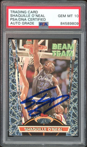 1992 Topps Stadium Club #21 Shaquille O'Neal RC Rookie PSA/DNA Auto GEM MINT 10