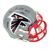 Kyle Pitts Atlanta Falcons Signed Riddell Flash Mini Helmet BAS Beckett