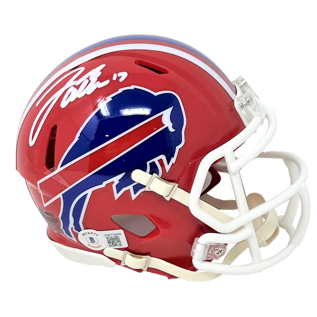 Josh Allen Buffalo Bills Riddell speed mini helmet signed with