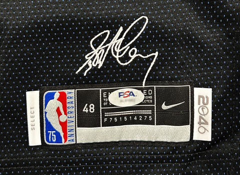 Stephen Curry Warriors Signed 75th Anniversary Black Select Nike Jerse –  Diamond Legends Online