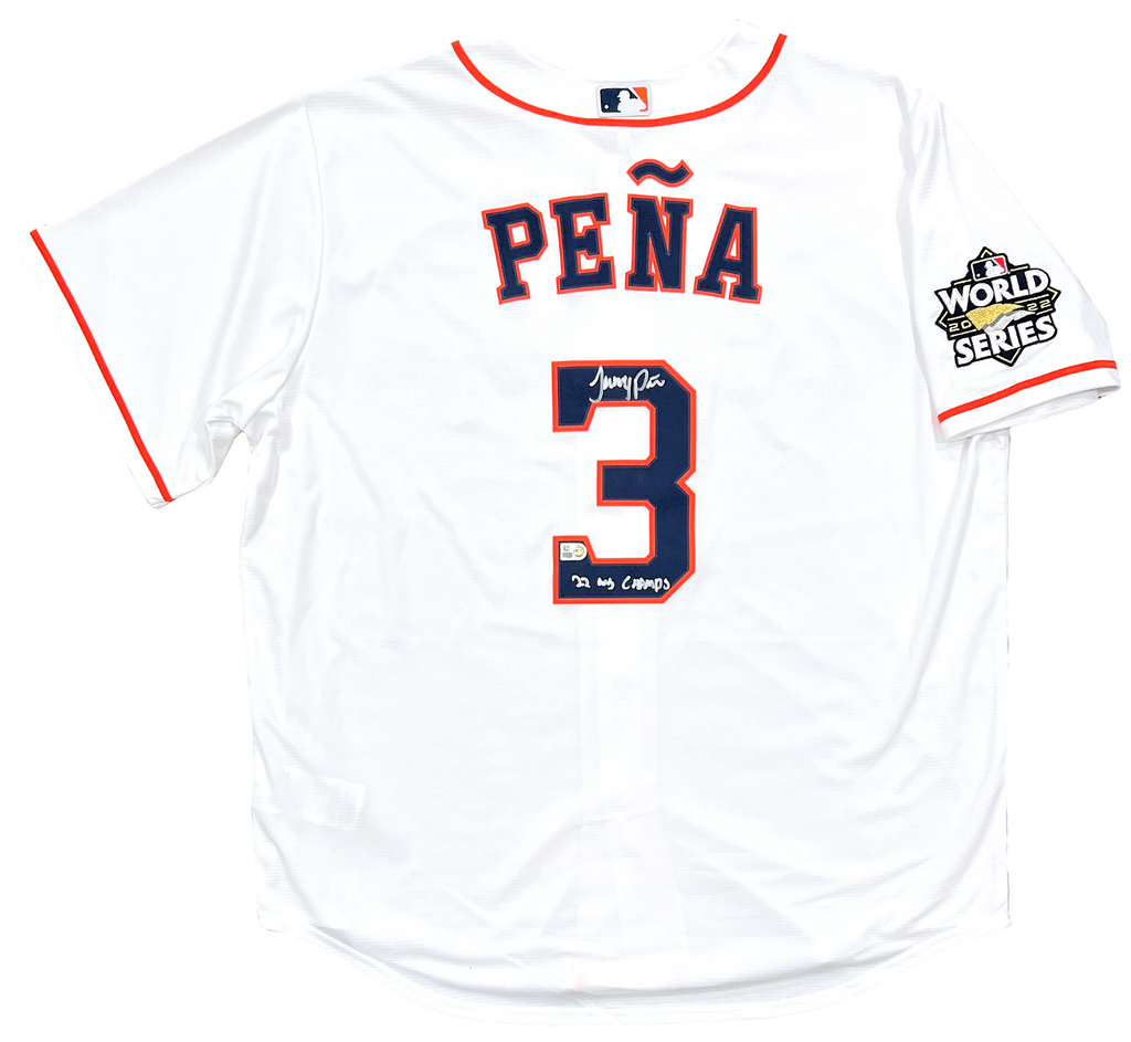 Youth Jeremy Pena Houston Astros Replica White 2022 World Series Champions  Home Jersey