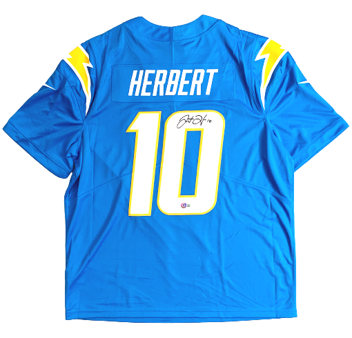 Justin Herbert Los Angeles Chargers Signed Nike Blue Limited