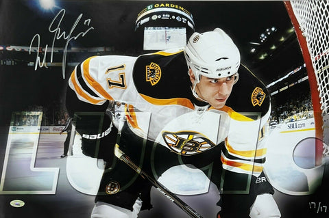 Milan Lucic Boston Bruins Signed 12x18 Photo Limited Edition 17/17