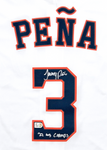 Jeremy Peña Astros Signed 22 WS Champs Inscribed Nike Replica WS Jersey MLB Holo