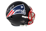 N'Keal Harry New England Patriots Signed Full Size Flat Black Replica Helmet JSA