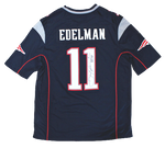 Julian Edelman New England Patriots Signed Navy Nike Replica MVP Insc Jersey JSA