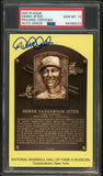 Derek Jeter Yankees Signed HOF 2020 Plaque Postcard Stamped Auto PSA 10 GEM MINT
