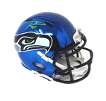 Russell Wilson Seattle Seahawks Signed Authentic Chrome Mini Helmet Beckett BAS
