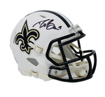 Drew Brees New Orleans Saints Signed Authentic Flat White Mini Helmet BAS