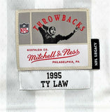 Ty Law Patriots Signed Throwback 1995 Mitchell Ness Jersey Patriots Alumni COA