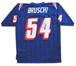 Tedy Bruschi New England Patriots Signed Royal Blue Mitchell & Ness Jersey PA