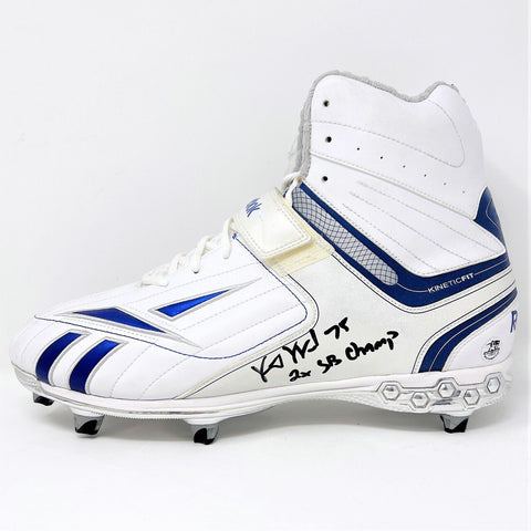 Vince Wilfork Patriots Signed 2X SB Champs Inscribed Reebok Game Model Cleat