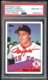 1985 Topps #181 Roger Clemens RC Rookie Red Ink PSA/DNA Auto Grade GEM MINT 10