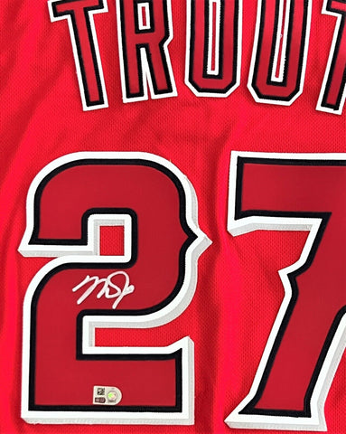 Mike Trout Autographed Full Name Authentic Home Los Angeles Angels Jersey