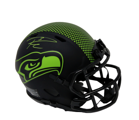 Russell Wilson Seattle Seahawks Signed Mini Eclipse Helmet RS Holo MillCreek COA