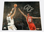 Paul Pierce Boston Celtics Signed Autographed vs LeBron James 16x20 Photo JSA
