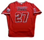 Mike Trout Los Angeles Angels Signed Authentic On Field Nike Red Jersey MLB Auth
