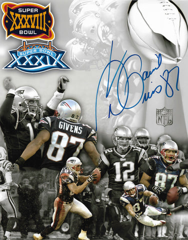 David Givens New England Patriots Signed Autographed Super Bowl 8x10 Photo