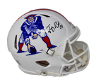 Tedy Bruschi NE Patriots Signed Full Size Speed Authentic Throwback Helmet PA
