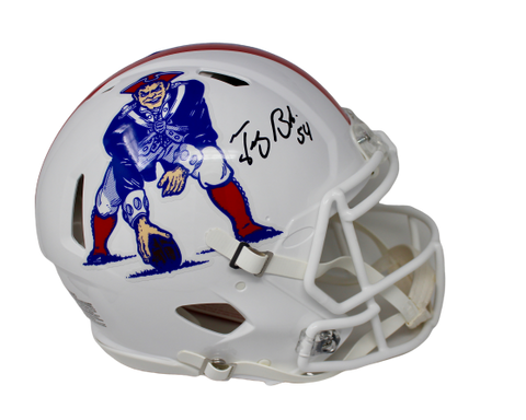 Tedy Bruschi NE Patriots Signed Full Size Speed Authentic Throwback Helmet PA