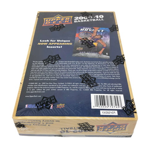 2009-10 Upper Deck Basketball NBA Factory Sealed Hobby Box Steph 2009-10 Upper Deck Basketball NBA Factory Sealed Hobby Box Steph