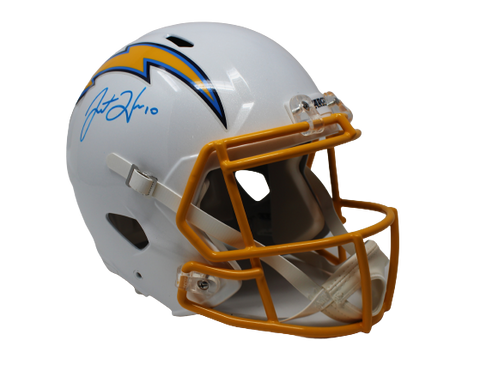 Justin Herbert Los Angeles Chargers Signed FS Replica Speed Helmet BAS