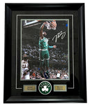 Jaylen Brown Boston Celtics Signed Dunk 16x20 Matted & Framed Photo JSA