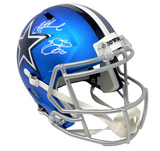 Emmitt Smith/Troy Aikman/Michael Irvin Dallas Cowboys Signed Blaze Helmet BAS