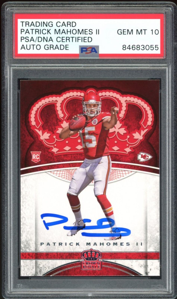 2017 Crown Royale #84 Patrick Mahomes RC Rookie On Card PSA/DNA Auto G Diamond Legends Online 2017 Crown Royale #84 Patrick Mahomes RC Rookie On Card PSA/DNA Auto G Diamond Legends Online