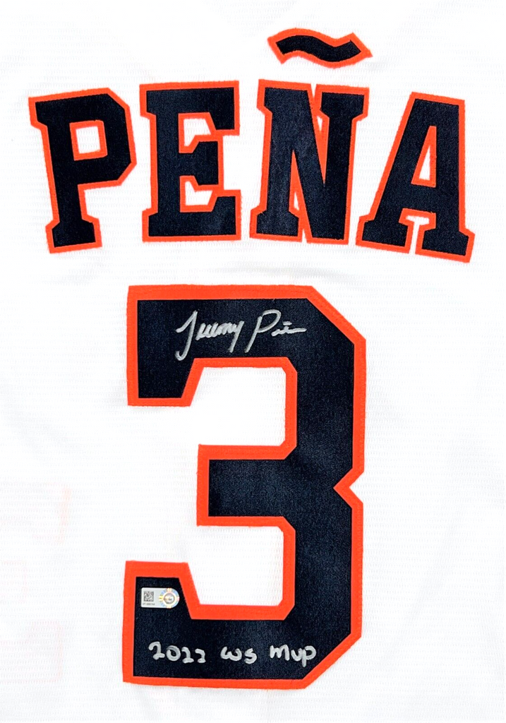 Jeremy Peña Astros Signed 22 WS MVP Inscribed Nike Replica Jersey MLB –  Diamond Legends Online