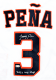 Jeremy Peña Astros Signed 22 WS MVP Inscribed Nike Replica Jersey MLB Pena