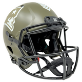 Rhamondre Stevenson Patriots Signed Salute to Service Authentic Helmet JSA