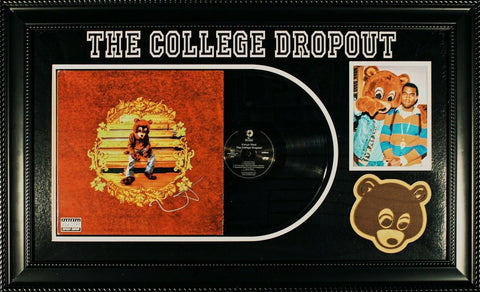 Kanye West College Dropout Signed Vinyl Album Custom Designed Frame JSA LOA