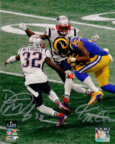 Devin & Jason McCourty New England Patriots Signed Super Bowl LIII 8x10 Photo