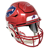 Josh Allen Buffalo Bills Signed Custom Hydro Cracked Ice Authentic Helmet BAS