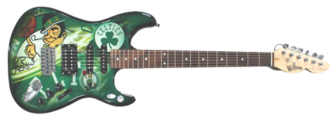 Larry Bird Boston Celtics Signed Woodrow Full Size Authentic Electric Guitar BAS